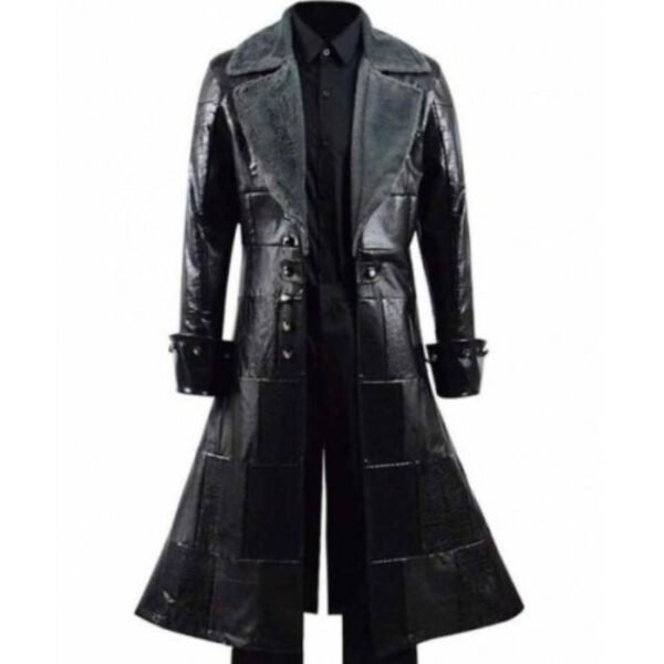 Kingdom Hearts III Sora Black Long Leather Coat