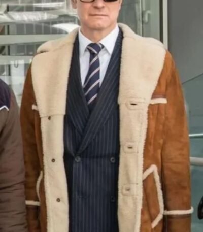Kingsman The Golden Circle Harry Hart Brown Jacket
