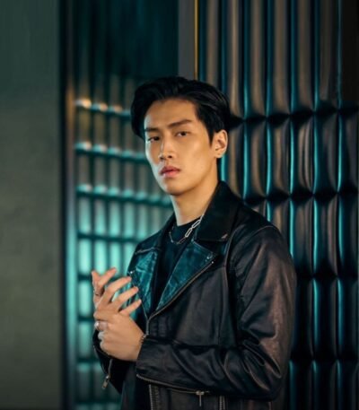 KinnPorsche the Series La forte S01 Bible Wichapas Sumettikul Black Leather Jacket