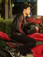 KinnPorsche the Series La forte S01 Bible Wichapas Sumettikul Black Leather Jacket