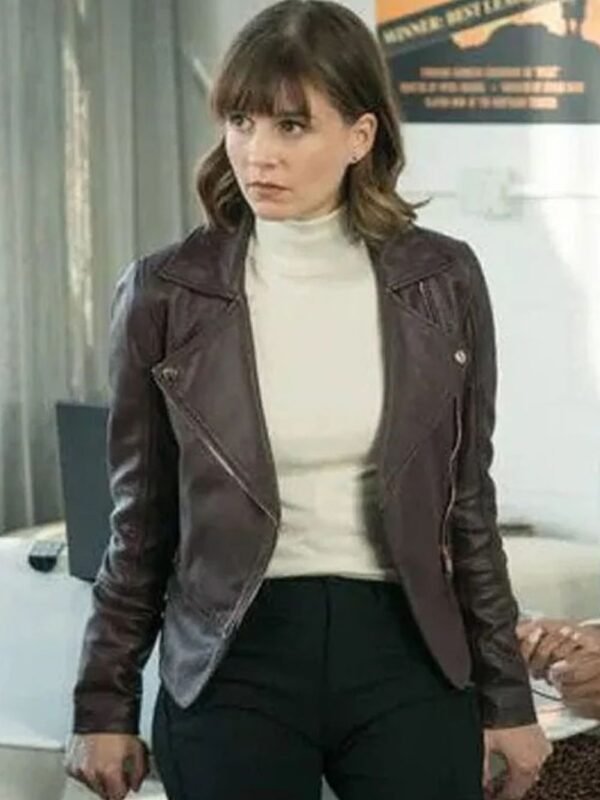 Kristen Bouchard Evil Purple Leather Jacket