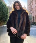 Kristie Vintage Mink Fur Brown Coat