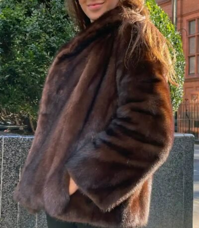 Kristie Vintage Mink Fur Brown Coat