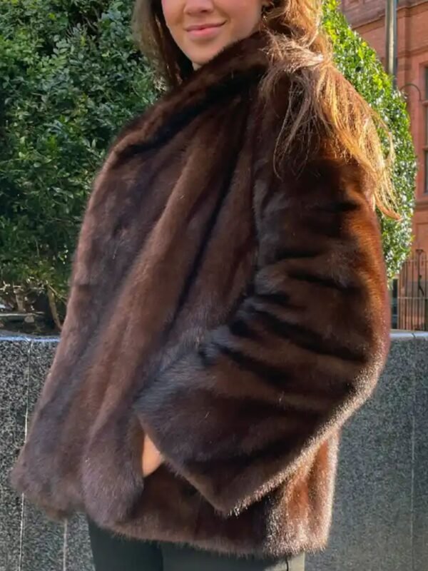 Kristie Vintage Mink Fur Brown Coat