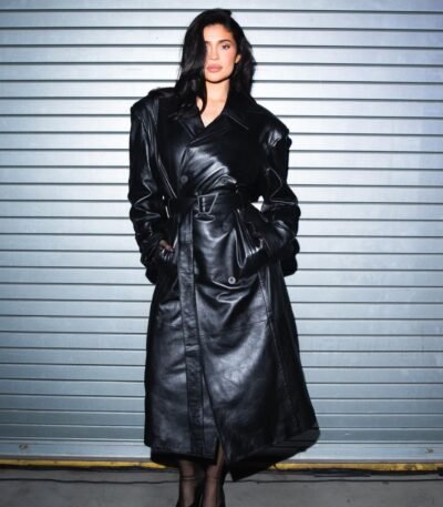 Kylie Jenner Debut Collection 2023 Black Trench Coat