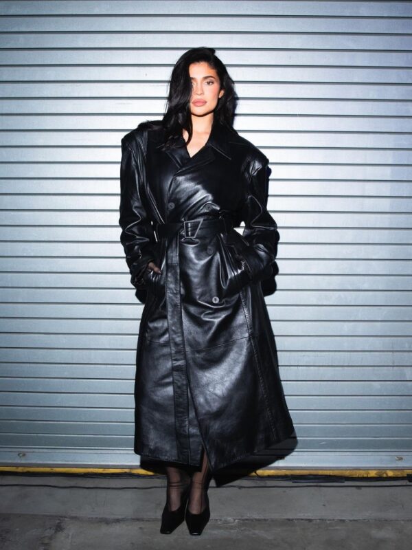 Kylie Jenner Debut Collection 2023 Black Trench Coat