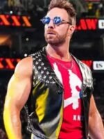 LA Knight Black Leather Vest