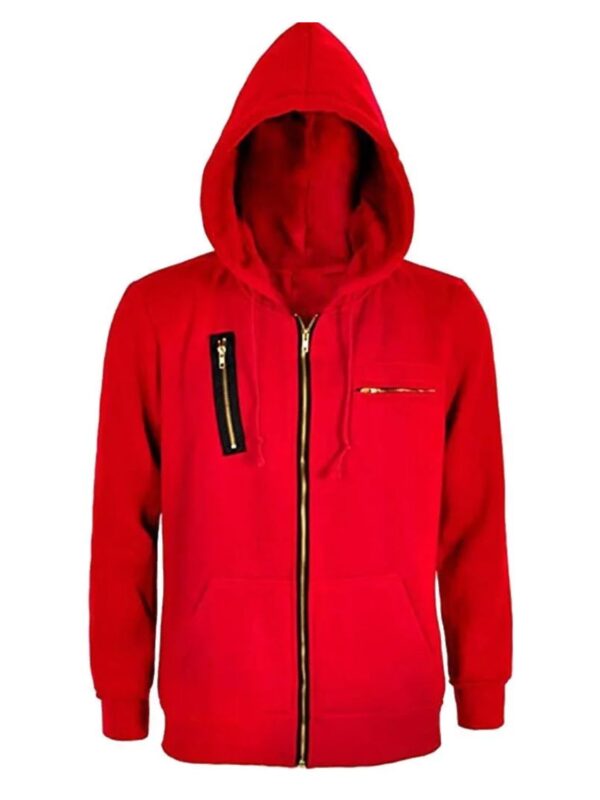 La Casa De Papel Money Heist Red Hooded Jacket