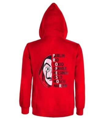 La Casa De Papel Money Heist Red Hooded Jacket