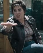 Lady Gaga House of Gucci Black Leather Jacket