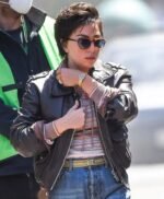 Lady Gaga House of Gucci Black Leather Jacket