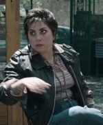 Lady Gaga House of Gucci Black Leather Jacket