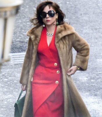 Lady Gaga House of Gucci Brown Long Fur Coat