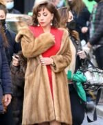 Lady Gaga House of Gucci Brown Long Fur Coat