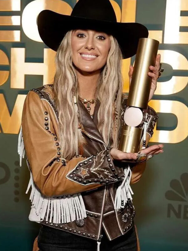 Lainey Wilson Peoples Choice Awards 2024 Fringe Leather Jacket