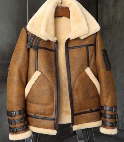 Lance Trippel Belted Double Collar B3 Bomber Jacket