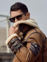 Lance Trippel Belted Double Collar B3 Bomber Jacket