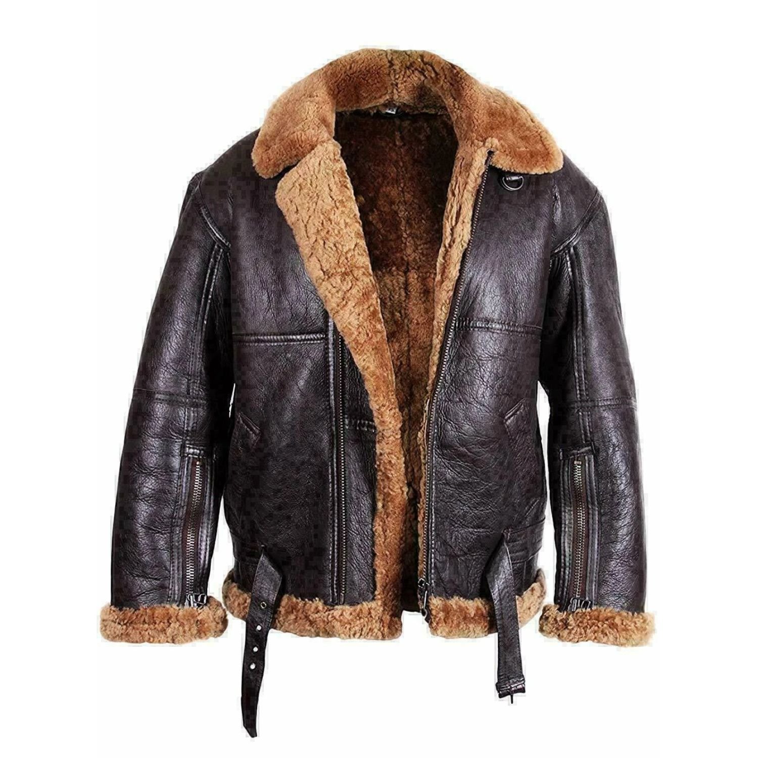 Larry Sheepskin Flying SF Brown Shearling Jacket Larry Sheepskin Flying SF Brown Shearling Jacket
