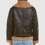Laura Black SF Bomber Aviator Shearling Jacket