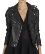 Laurel Lance Arrow Black Leather Jacket