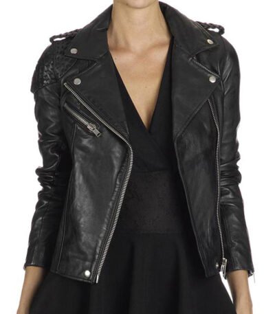 Laurel Lance Arrow Black Leather Jacket