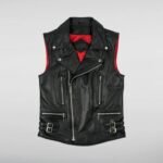 Lee Hayes Asymmetrical Biker MC Club Leather Vest