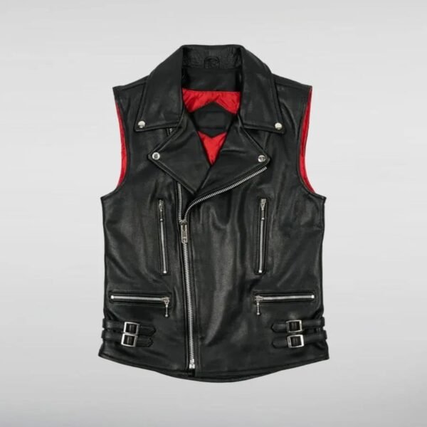 Lee Hayes Asymmetrical Biker MC Club Leather Vest