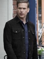 Legacies Alaric Saltzman Black Suede Trucker Jacket