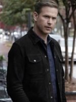 Legacies Alaric Saltzman Black Suede Trucker Jacket