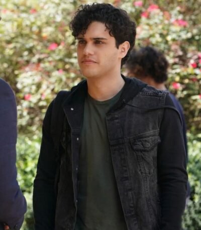 Legacies Landon Kirby Grey Hooded Denim Vest