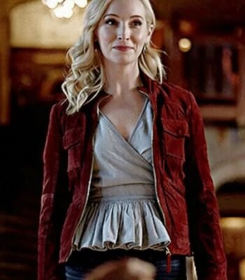 Legacies S04 Candice King Brown Suede Jacket