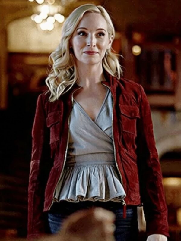Legacies S04 Candice King Brown Suede Jacket