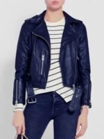 Legacies S04 Danielle Rose Russell Biker Blue Jacket