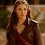 Legacies S04 Danielle Rose Russell Biker Brown Jacket