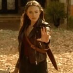 Legacies S04 Danielle Rose Russell Biker Brown Jacket