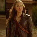 Legacies S04 Danielle Rose Russell Biker Brown Jacket