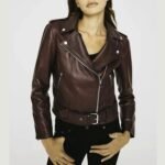 Legacies S04 Danielle Rose Russell Biker Brown Jacket