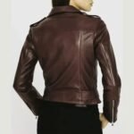 Legacies S04 Danielle Rose Russell Biker Brown Jacket