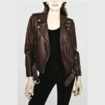 Legacies S04 Danielle Rose Russell Biker Brown Jacket
