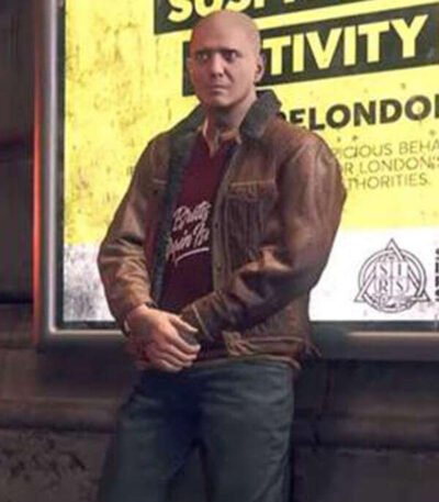 Legion Ian Robshaw Watch Dogs Brown Leather Jacket