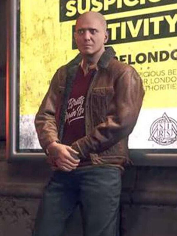 Legion Ian Robshaw Watch Dogs Brown Leather Jacket