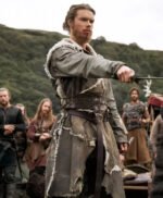 Leif Eriksson Vikings Valhalla Grey Suede Coat