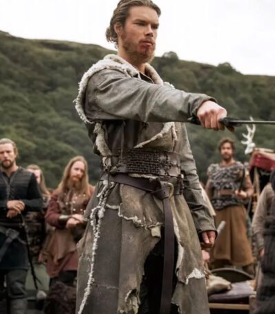 Leif Eriksson Vikings Valhalla Grey Suede Coat