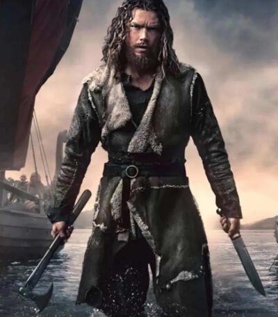 Leif Eriksson Vikings Valhalla Grey Suede Coat