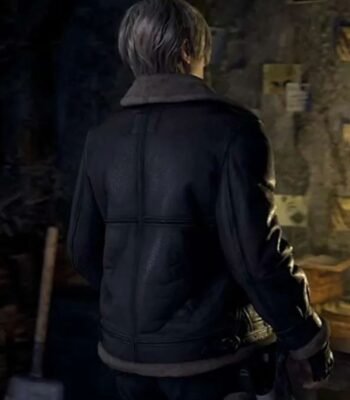 Leon Kennedy Resident Evil 4 Shearling Jacket
