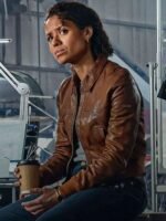 Lift 2024 Gugu Mbatha Raw Brown Jacket