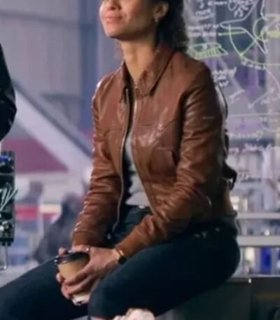 Lift 2024 Gugu Mbatha Raw Brown Jacket
