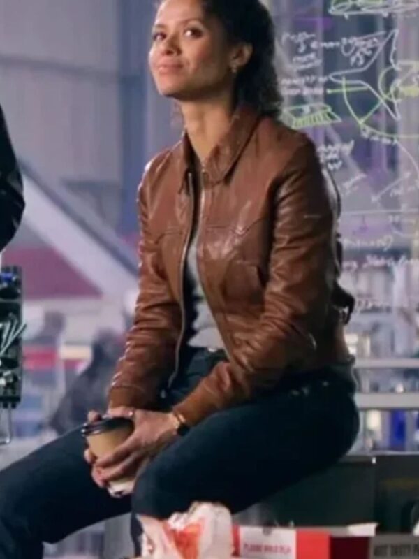Lift 2024 Gugu Mbatha Raw Brown Jacket
