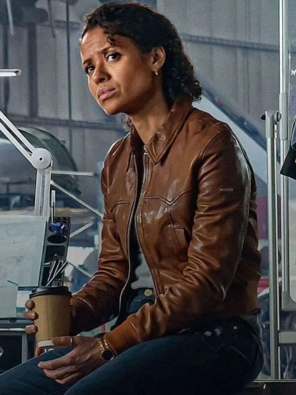 Lift 2024 Gugu Mbatha Raw Brown Jacket