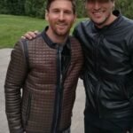 Lionel Messi Quilted Brown Jacket